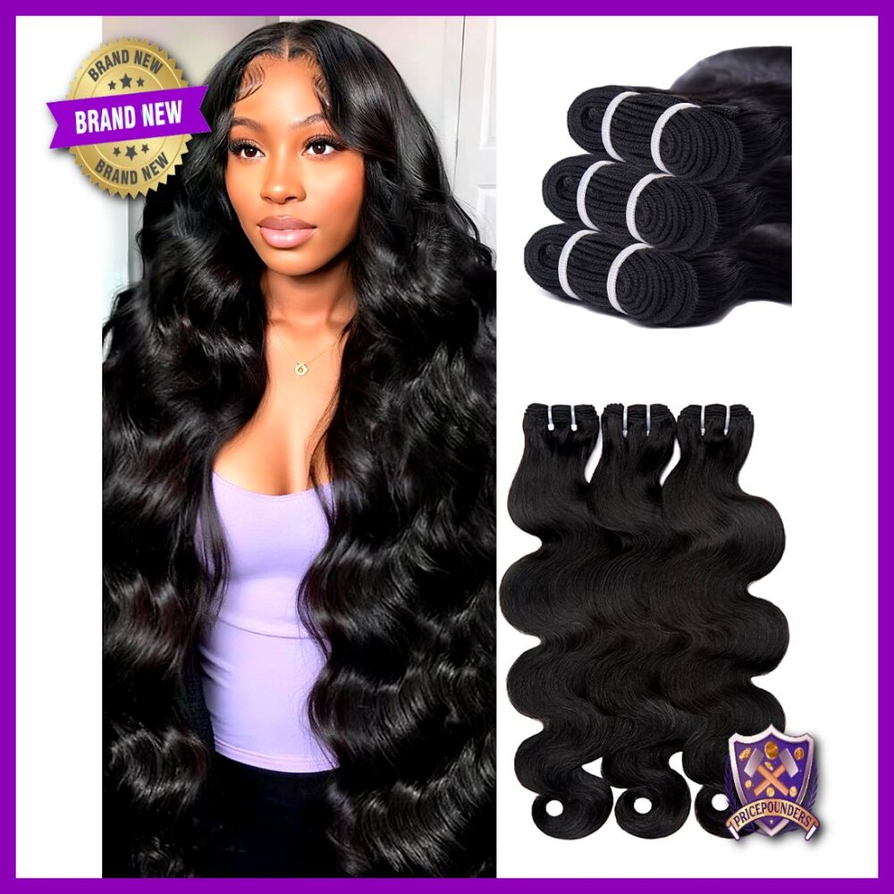 3 Bundle Human Hair Extensions 20 22 24 Inch Body Wave Virgin Remy